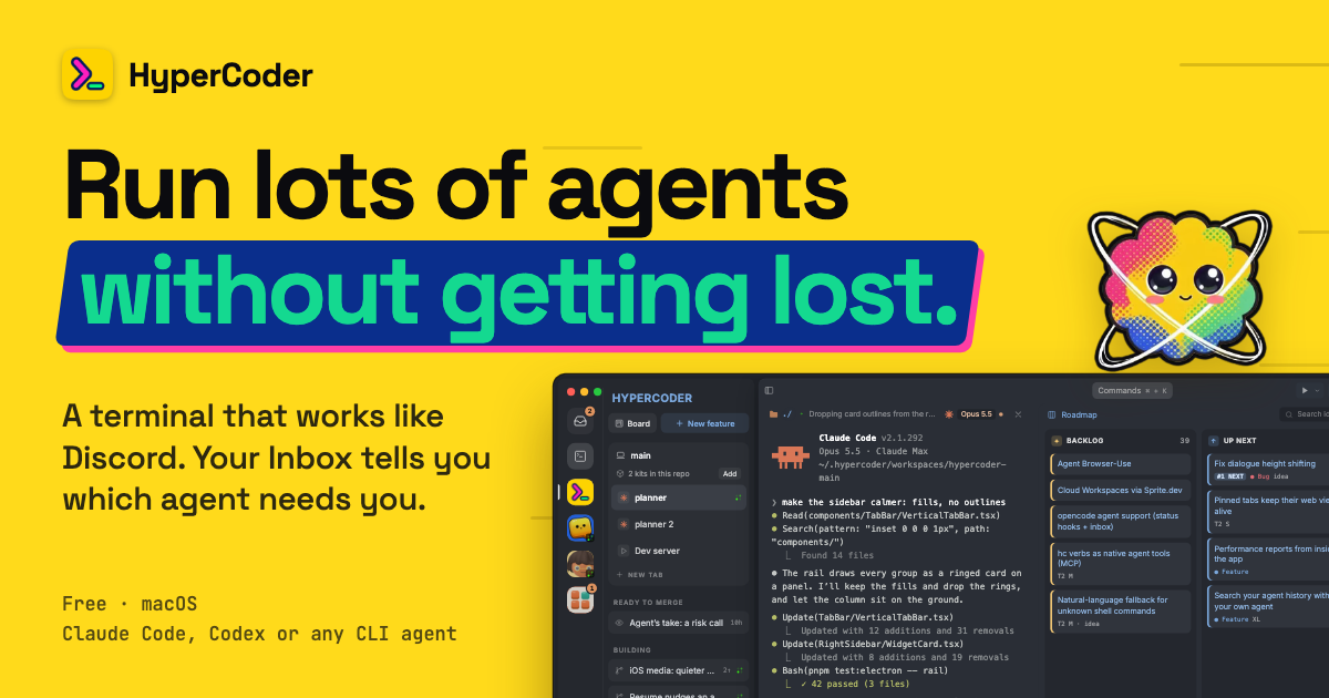 Supercoder HyperCoder - Terminal for Multiple Projects & AI Agents